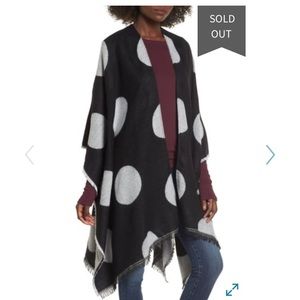 BP polka dot Ruana, reversible